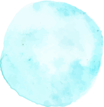 Round Blue Watercolor